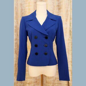 Calvin Klein Double Breasted Power Blue Blazer Size 2 (NWOT)
